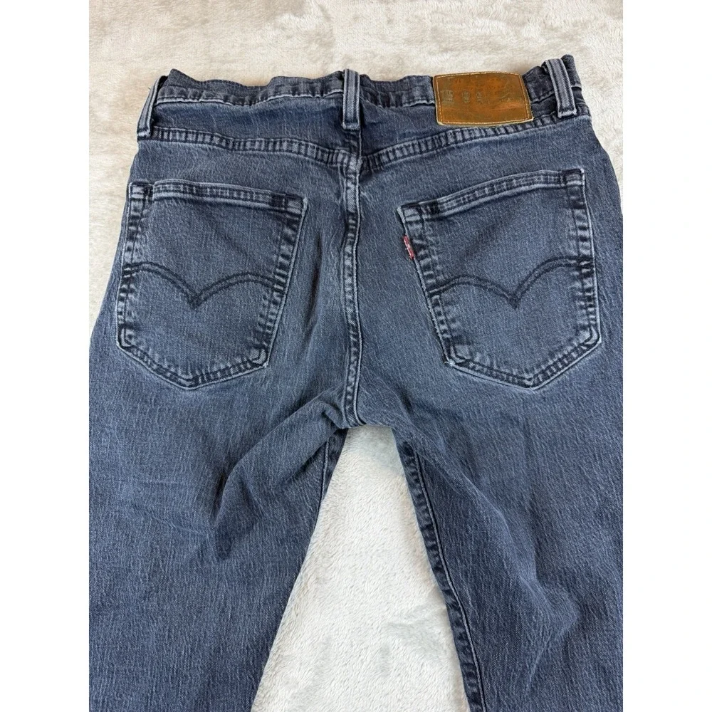 Levis Premium 513 Jeans Mens 31x30 Blue Slim Fit Straight Stretch Dark Wash BigE